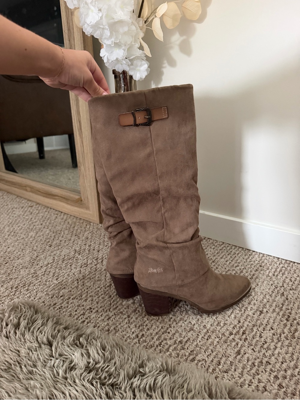 Blowfish Knee High Suede Boots - Size 7.5